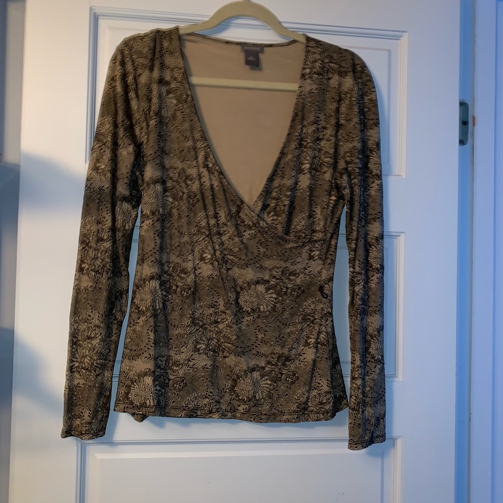 Black and gold Ann Taylor  blouse